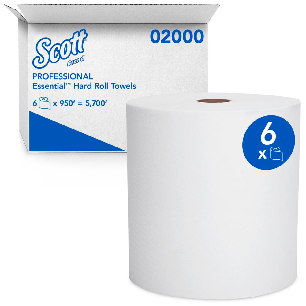 Scott 8" Roll Towel - White 950'/roll