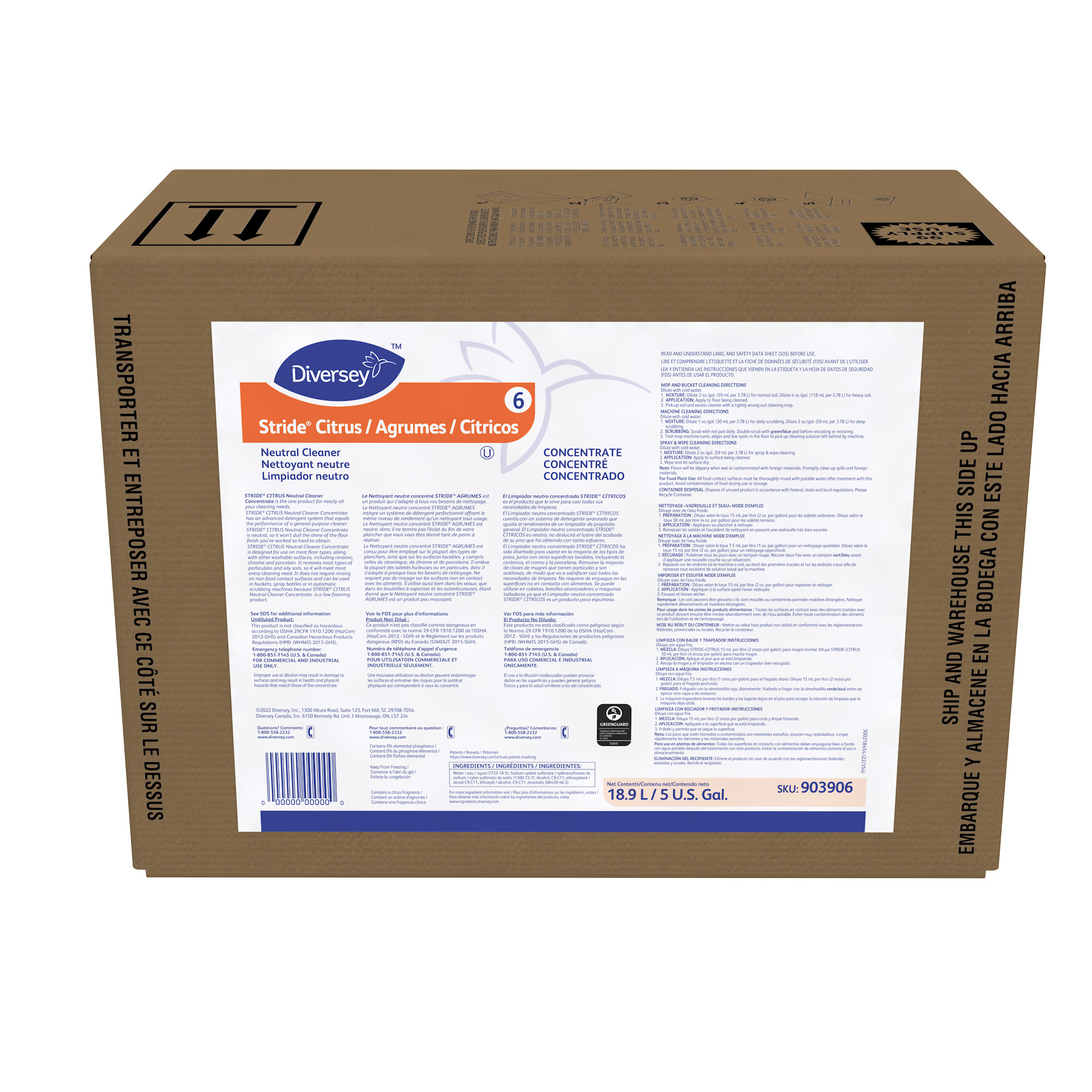 Stride Neutral Cleaner - Citrus 18.9L