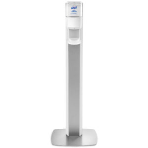 PURELL MESSENGER ES8 Silver Panel Floor Stand with Dispenser