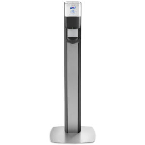 PURELL MESSENGER ES6 Silver Panel Floor Stand with Dispenser